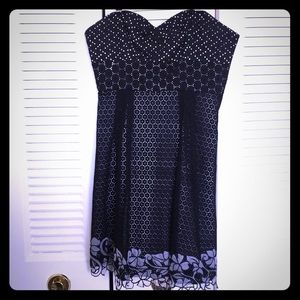 Black strapless dress